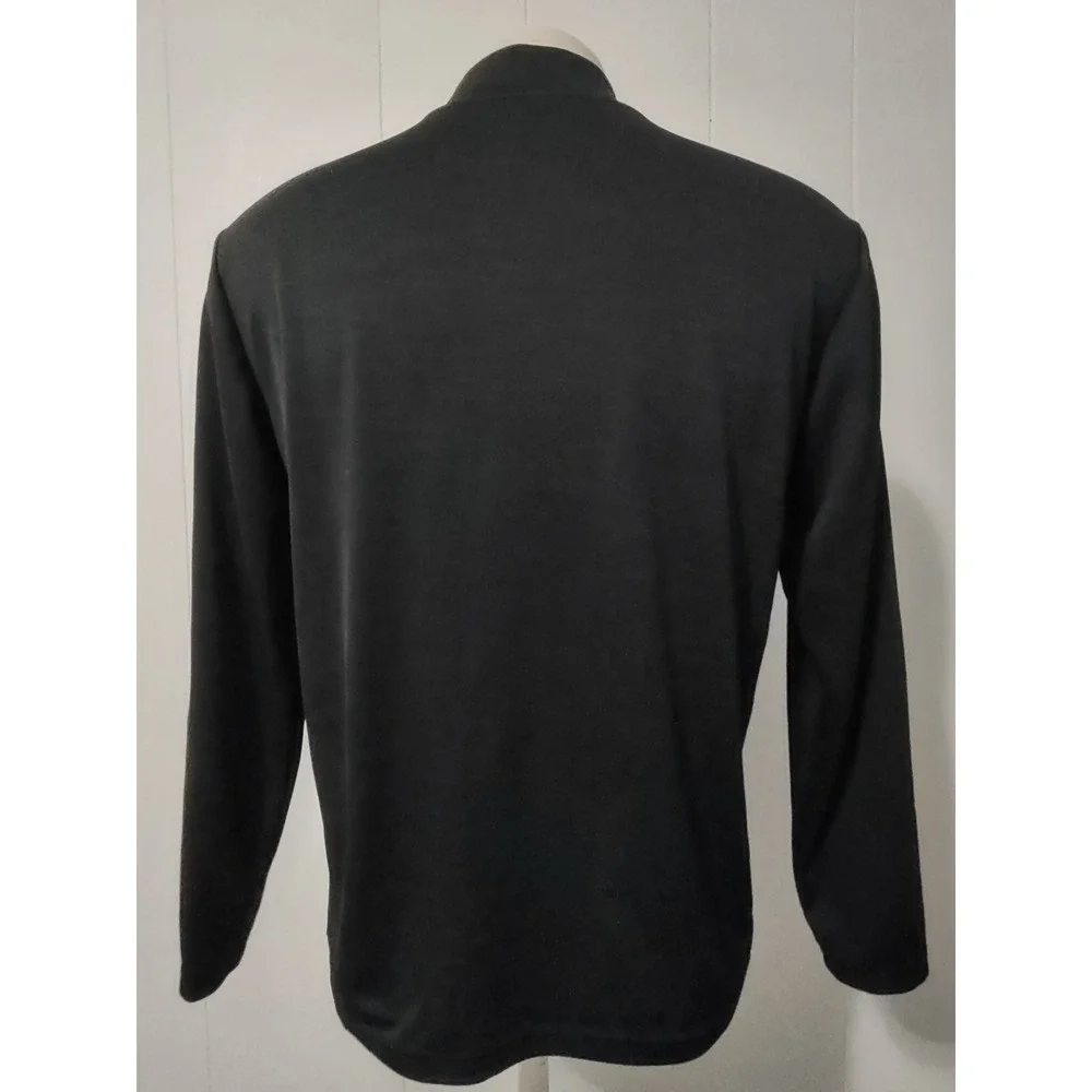 Nike Pullover Mens M Black‎ Dri-FIT Quarter Zip Long Sleeve Training Top Heather